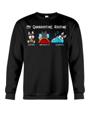 My Quarantine Routine schnauzer4 Crewneck Sweatshirt thumbnail