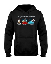 My Quarantine Routine schnauzer4 Hooded Sweatshirt thumbnail