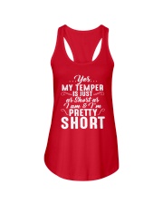 Yes My Temper Is Just Short As I Am Shirt Funny Gifts For Short Friends Birthday Ideas Ladies Flowy Tank tile