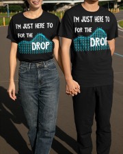 I'm Just Here For The Drop Shirt Roller Coaster Lover Thrilling T-Shirt Gift For Son Classic T-Shirt apparel-classic-tshirt-lifestyle-front-145