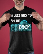 I'm Just Here For The Drop Shirt Roller Coaster Lover Thrilling T-Shirt Gift For Son Classic T-Shirt apparel-classic-tshirt-lifestyle-front-181