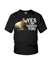 Yes I Am Ignoring You Frenchie Youth T-Shirt thumbnail