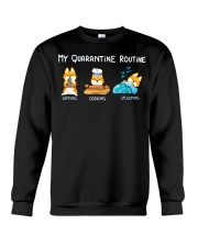 My Quarantine Routine Shiba inu Crewneck Sweatshirt thumbnail