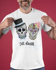 Till Death Do Us Part Shirt Sugar Skull Wedding T-Shirt Gifts For Wedding Bride Classic T-Shirt apparel-classic-tshirt-lifestyle-front-181