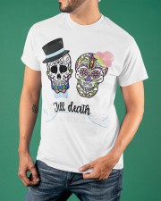 Till Death Do Us Part Shirt Sugar Skull Wedding T-Shirt Gifts For Wedding Bride Classic T-Shirt apparel-classic-tshirt-lifestyle-front-88