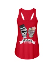 Till Death Do Us Part Shirt Sugar Skull Wedding T-Shirt Gifts For Wedding Bride Ladies Flowy Tank tile