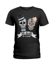 Till Death Do Us Part Shirt Sugar Skull Wedding T-Shirt Gifts For Wedding Bride Ladies T-Shirt tile