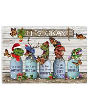 T-rex And Butterfly It's Okay Poster Christmas Wall Art Prints 17x11 Poster front