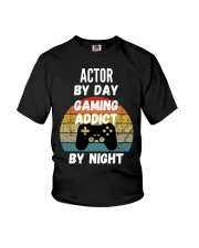 Actor By Day Gaming Addict By Night Shirt Funny Vintage T-Shirt Best Gifts For Gamers Youth T-Shirt tile