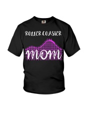 Roller Coaster Mom Shirt Amusement Park Vacation Gifts For Roller Coaster Lovers For Mom Youth T-Shirt tile