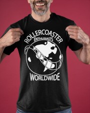 Rollercoaster Enthusiast Worldwide T-Shirt Clothing Gifts For Roller Coaster Enthusiasts Classic T-Shirt apparel-classic-tshirt-lifestyle-front-181