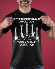 Never Underestimate An Old Guy With A Guitar Collection Shirt Guitar Player Grandpa Gift Ideas Classic T-Shirt apparel-classic-tshirt-lifestyle-front-181