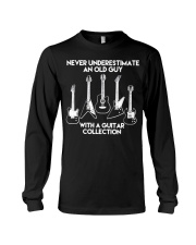 Never Underestimate An Old Guy With A Guitar Collection Shirt Guitar Player Grandpa Gift Ideas Long Sleeve Tee tile