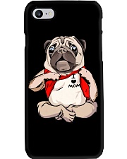 I Love Mom Chest Tattoo Pug Phone Case thumbnail