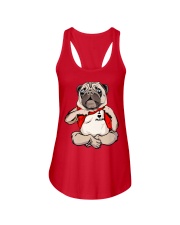 I Love Mom Chest Tattoo Pug Ladies Flowy Tank thumbnail