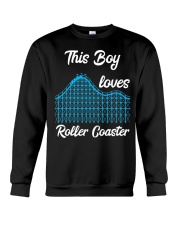 This Boy Loves Roller Coaster Shirt Gifts For Roller Coaster Lovers Fans Ideas For Son Crewneck Sweatshirt tile