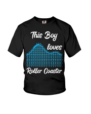 This Boy Loves Roller Coaster Shirt Gifts For Roller Coaster Lovers Fans Ideas For Son Youth T-Shirt tile