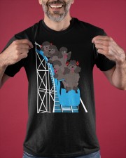 Poodles On Roller Coaster T-Shirt Funny Cute Dog Graphic Tee Dog Lover Shirt Classic T-Shirt apparel-classic-tshirt-lifestyle-front-181