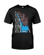 Poodles On Roller Coaster T-Shirt Funny Cute Dog Graphic Tee Dog Lover Shirt Classic T-Shirt front
