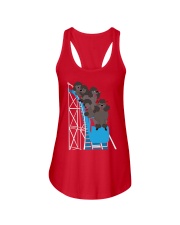Poodles On Roller Coaster T-Shirt Funny Cute Dog Graphic Tee Dog Lover Shirt Ladies Flowy Tank tile