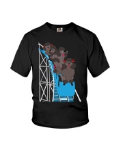 Poodles On Roller Coaster T-Shirt Funny Cute Dog Graphic Tee Dog Lover Shirt Youth T-Shirt tile