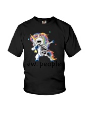 Skull Dabbing Unicorn Ew People T-Shirt Funny Unicorn Shirt Gifts For Daughter Youth T-Shirt tile