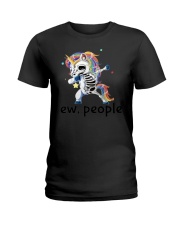 Skull Dabbing Unicorn Ew People T-Shirt Funny Unicorn Shirt Gifts For Daughter Ladies T-Shirt tile