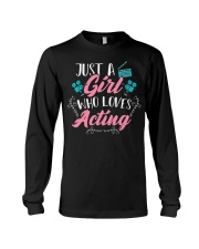 Just A Girl Who Loves Acting Shirt Cute Actor Acting T-Shirt Gifts For Actress Long Sleeve Tee tile
