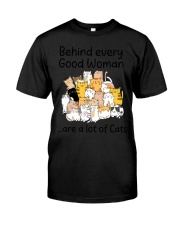 Behind Every Good Woman Are A Lot Of Cats T-Shirt Cute Cat Lover Shirt Gifts For Her Classic T-Shirt tile