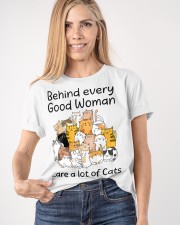 Behind Every Good Woman Are A Lot Of Cats T-Shirt Cute Cat Lover Shirt Gifts For Her Classic T-Shirt apparel-classic-tshirt-lifestyle-front-100