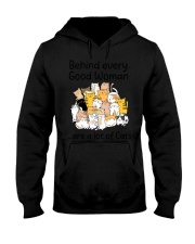 Behind Every Good Woman Are A Lot Of Cats T-Shirt Cute Cat Lover Shirt Gifts For Her Hooded Sweatshirt tile