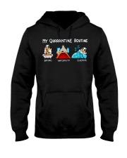 My Quarantine Routine australian shepherd4 Hooded Sweatshirt thumbnail