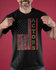 Actors American Flag T-Shirt Old Vintage Patriotic Shirts For Men Gifts For Coworker Classic T-Shirt apparel-classic-tshirt-lifestyle-front-181
