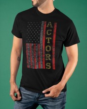 Actors American Flag T-Shirt Old Vintage Patriotic Shirts For Men Gifts For Coworker Classic T-Shirt apparel-classic-tshirt-lifestyle-front-88