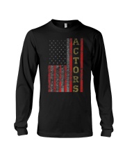 Actors American Flag T-Shirt Old Vintage Patriotic Shirts For Men Gifts For Coworker Long Sleeve Tee tile