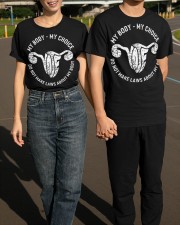 My Body My Choice Do Not Make Laws About My Body T-Shirt Pro Choice Uterus Shirt Classic T-Shirt apparel-classic-tshirt-lifestyle-front-145
