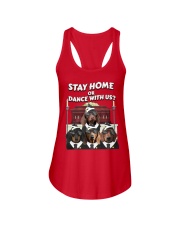 stay home or dance with us Ladies Flowy Tank thumbnail