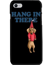 dachshund hang in there Phone Case thumbnail