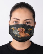 Funny Dachshund Face Mask Father's Day Gifts From Wife Cloth face mask aos-face-mask-lifestyle-01