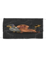 Funny Dachshund Face Mask Father's Day Gifts From Wife Cloth face mask front
