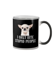 I only Bite Stupid People chihuahua Color Changing Mug thumbnail