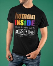 Human Inside Colours May Vary Lgbt Shirt Pride Clothing Gifts For Lgbt Friends Classic T-Shirt apparel-classic-tshirt-lifestyle-front-88