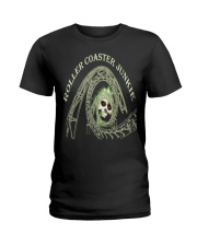 Skull Roller Coaster Junkie T-Shirt Clothing Roller Coaster Fan Gifts For Him Ladies T-Shirt tile