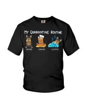 My Quarantine Routine Yorkie Youth T-Shirt thumbnail