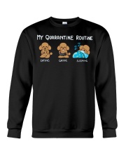 My Quarantine Routine poodle Crewneck Sweatshirt thumbnail