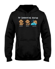 My Quarantine Routine poodle Hooded Sweatshirt thumbnail