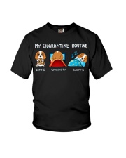 My Quarantine Routine cocker spaniel4 Youth T-Shirt thumbnail