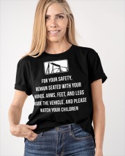 For Your Safety Remain Seated With Your Hands Arms Shirt Roller Coaster Themes Clothes Gift Classic T-Shirt apparel-classic-tshirt-lifestyle-front-100