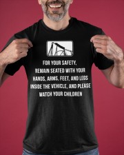 For Your Safety Remain Seated With Your Hands Arms Shirt Roller Coaster Themes Clothes Gift Classic T-Shirt apparel-classic-tshirt-lifestyle-front-181