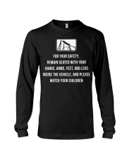 For Your Safety Remain Seated With Your Hands Arms Shirt Roller Coaster Themes Clothes Gift Long Sleeve Tee tile